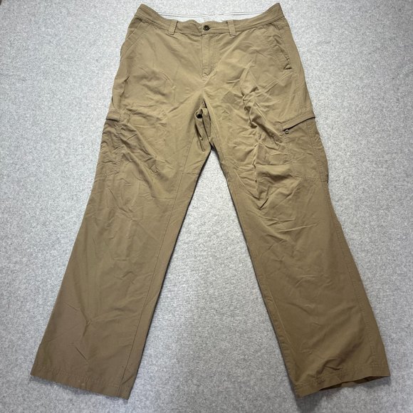 Mountain Hardwear Pants Mens 32x29 Brown Cargo Nylon Outdoor Hiking Straight - Picture 1 of 11